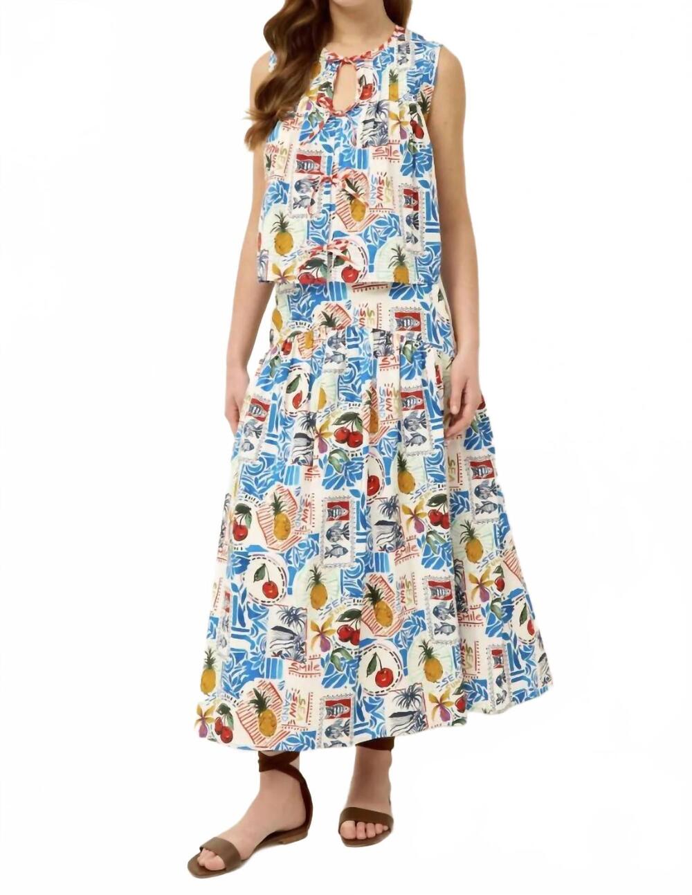 NEW MARIE OLIVER vicki skirt in postcard